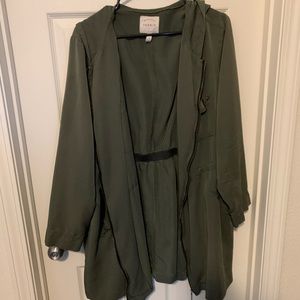 Torrid dark green anorak jacket size 3
